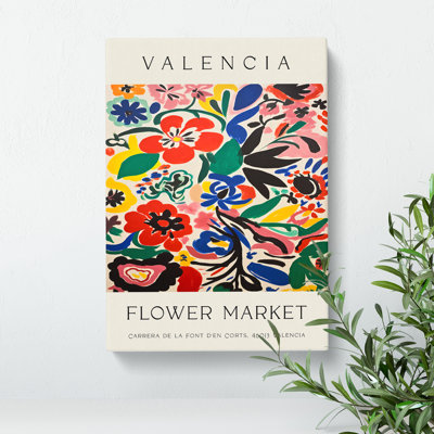 Valencia Flower Market Exhibition No. 5 - Wrapped Canvas
