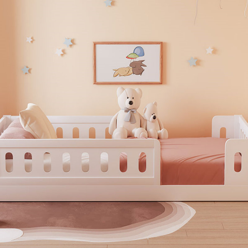  Lit plateforme simple avec garde-corps