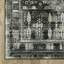 Tapis oriental en polyester tissé à la machine en gris-1375691686