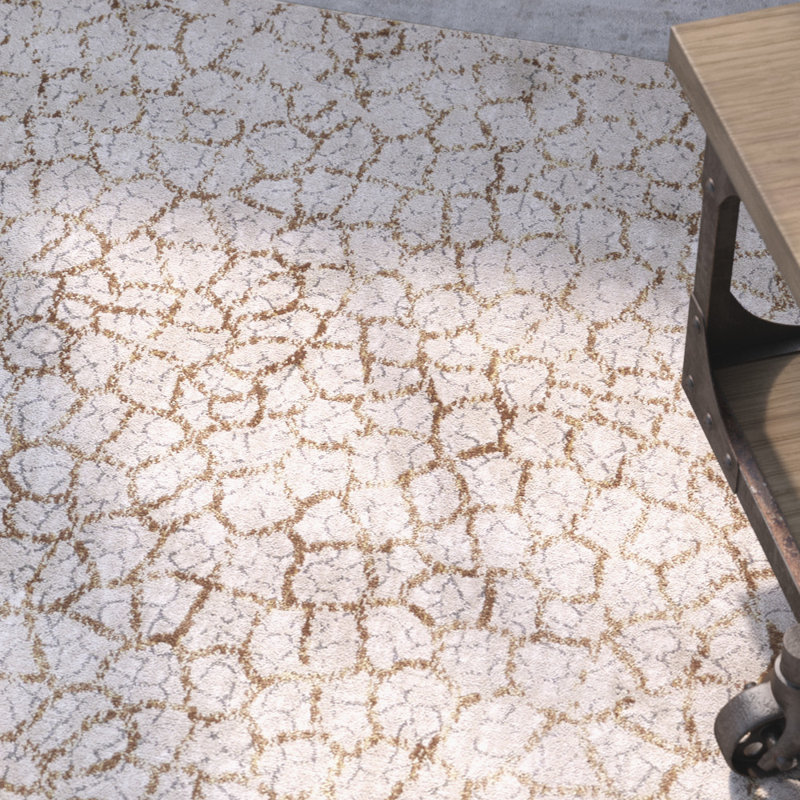Mukherjee Abstract Gray/Brown Area Rug, Rectangle 1'8" x 2'10"