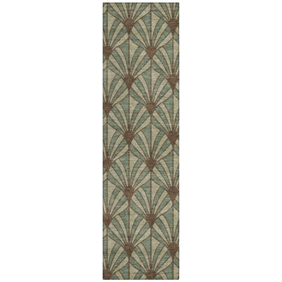 Machine Washable Indoor/Outdoor Lipman ACN2426 Mid-Century Modern Rug