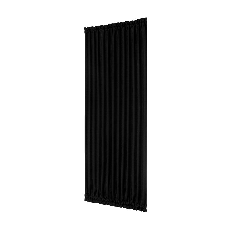 Panneau de rideau simple Lamesa, Noir, L 54 po x L 72 po