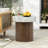 Antique White Side Table - Natural Wood Frame Aesthetic Build 19.08" High Versatile Furniture & Theme Long-Lasting No Assembly Needed
