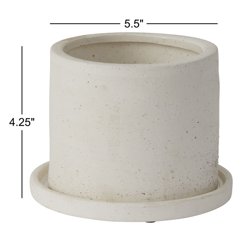 Pot à fleurs en céramique Alisha, H 4,25 po x l 5,5 po x P 5,5 po