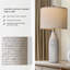 Lampe de table en céramique pour la chambre à coucher et le salon, conception à interrupteur rotatif moderne, élégante et peu encombrante