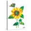 Butterfly and Sunflower - Painting on Canvas-744767658