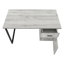 Bureau d'ordinateur moderne en stratifié gris avec tiroirs de rangement et installation réglable pour le bureau à domicile, longueur de 48 pouces-525206024