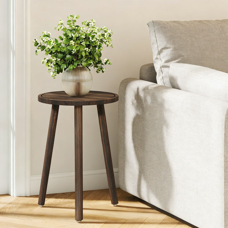 Ensemble de 3 porte-plantes Mid-Century Modern, Brun