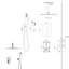 Système de douche carrée à double tête de douche 16 po avec valve Roughin, chrome