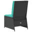 Canapé de patio inclinable Vidaxl