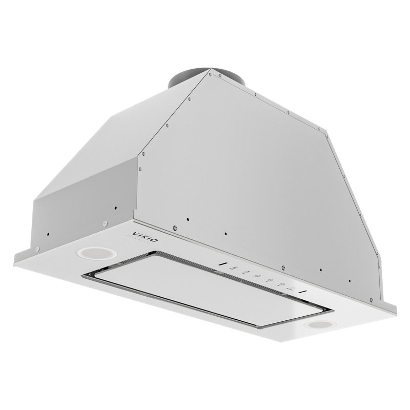 VIKIO 30’’ 600CFM Convertible Insert Range Hood In Stainless Steel With LED Lights, White