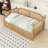 Rattan Wooden Daybed with Twin Trundle-2022014701-2022014703