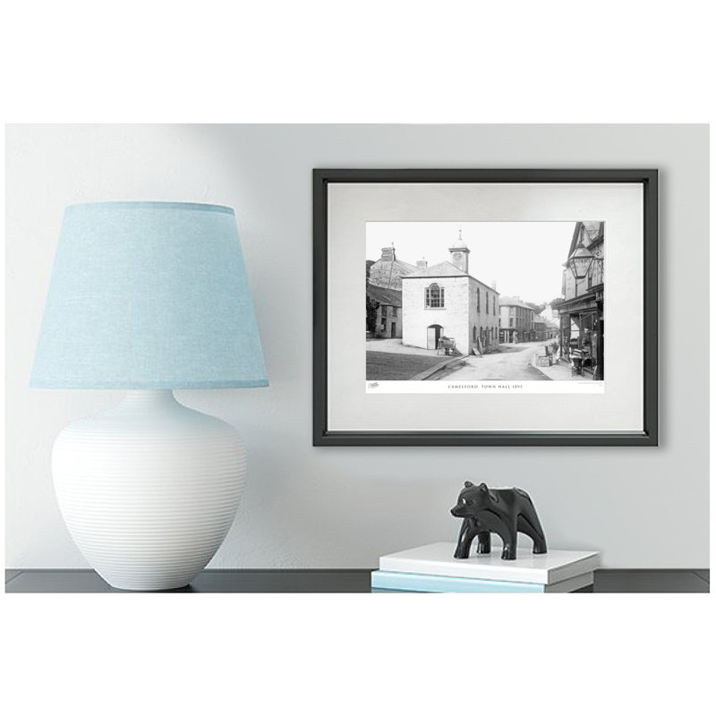 Camelford, Town Hall 1895 - Single Picture Frame Print, 28cm H x 36cm W x 2.3cm D