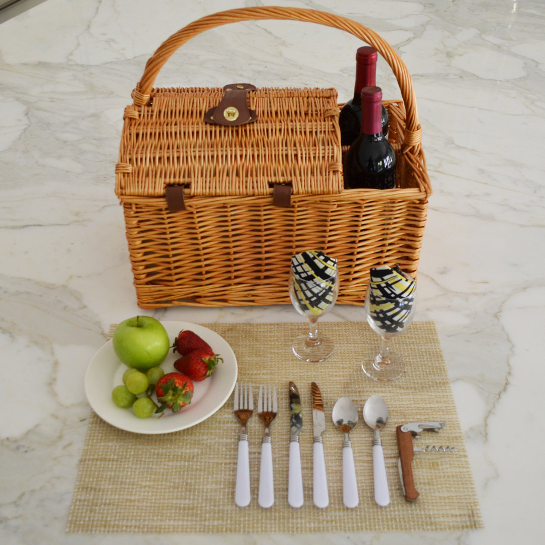 Wicker Picnic Basket Alcott Hill®