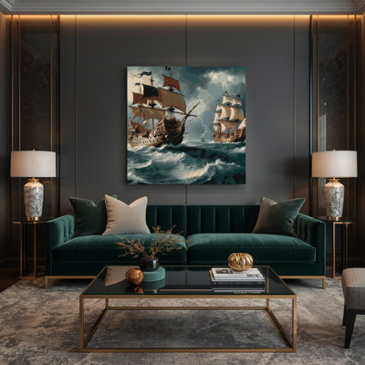 Art mural sur toile vert