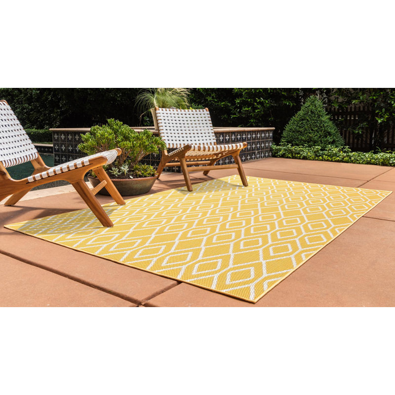Elvie Turks and Caicos Indoor/Outdoor Rug, Rectangle 3'1" x 5'3"