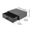 Tiroir 3U, capacité de charge de 50 lb, rangement coulissant verrouillable pour armoires de service de 19 pouces avec gestion des câbles, tôle noire