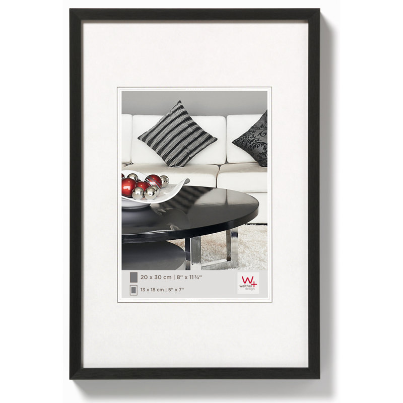 Metal Picture Frame with Mat, Black, 60 cm H x 40 cm W