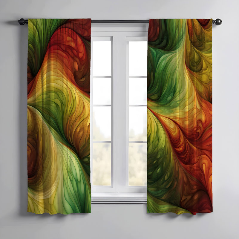 Paire de rideaux semi-transparents en polyester Eithen, L 20 po x L 52 po