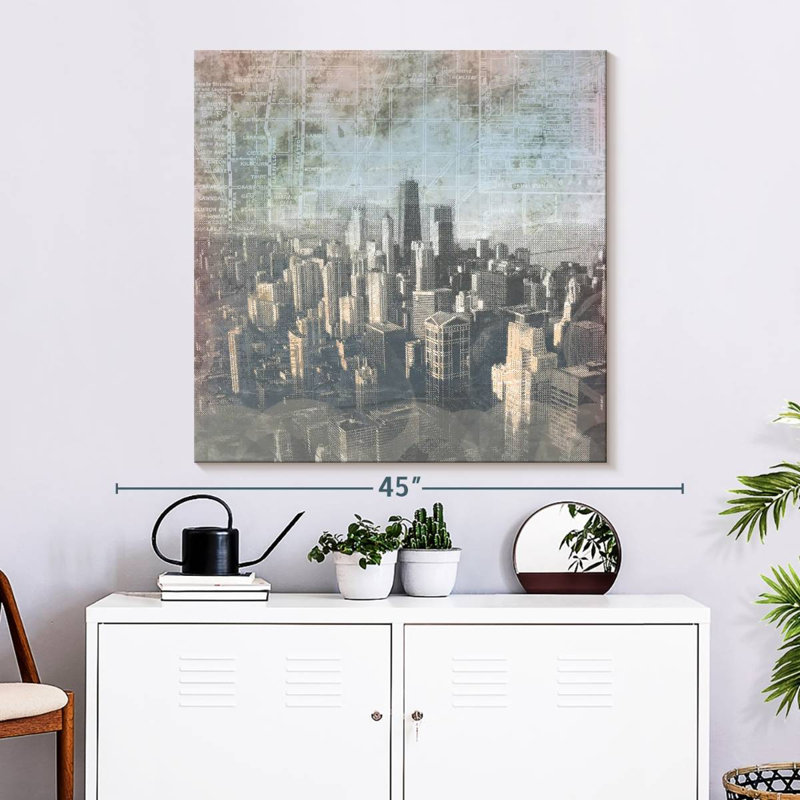 Chicago Skyline II, 33" H x 33" W