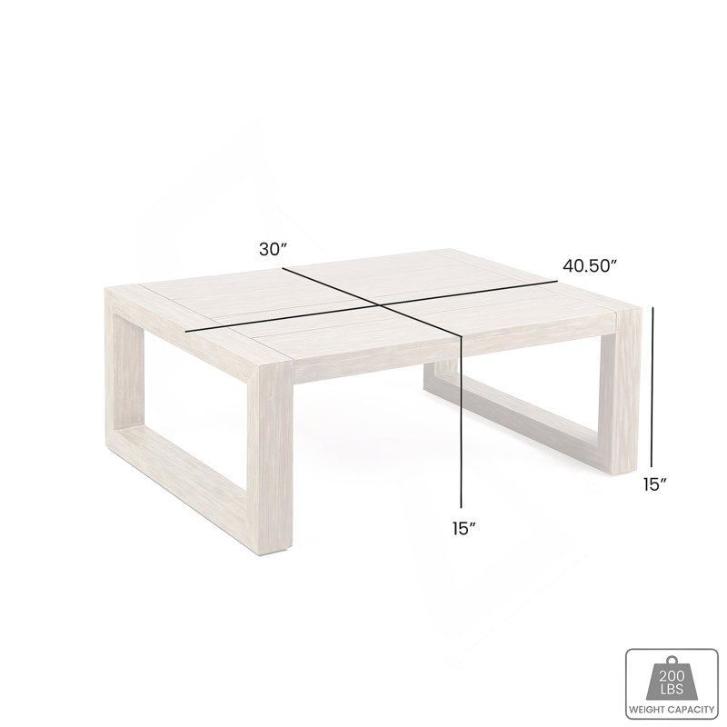 Table basse d'extérieur en bois d'eucalyptus Adasai
