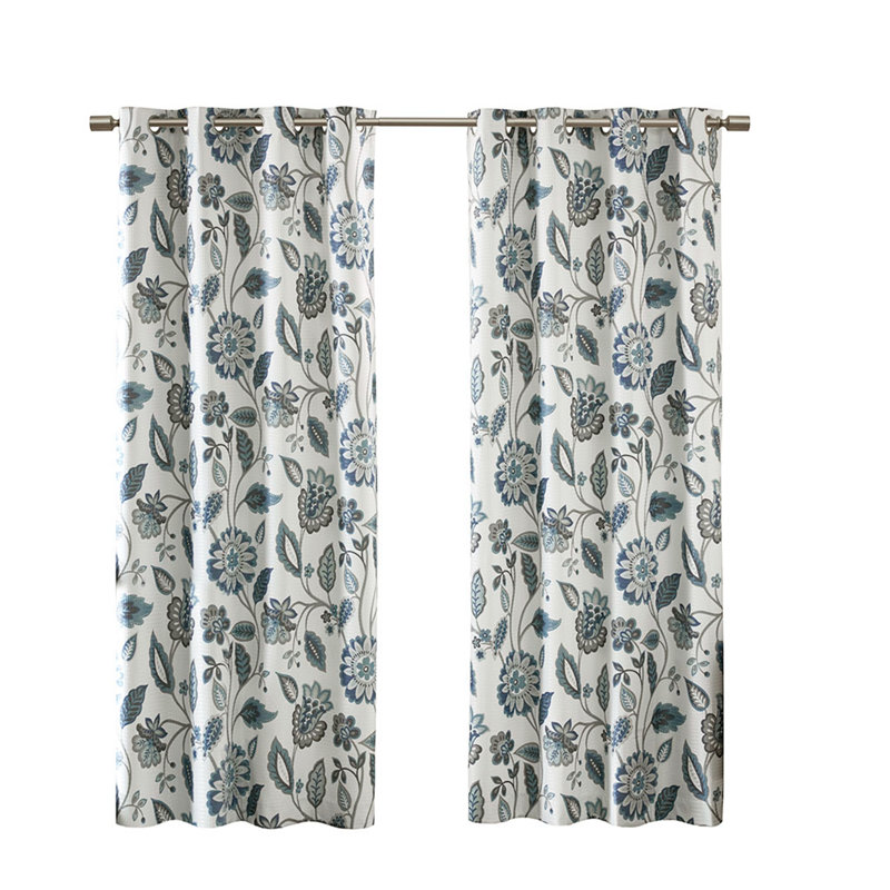 Choupette Blackout Single Curtain Panel, 50" W x 84" L, Green