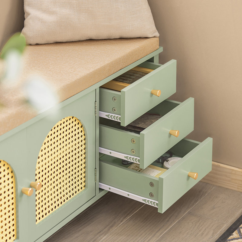 Aleedis Polyester Upholstered Storage Bench