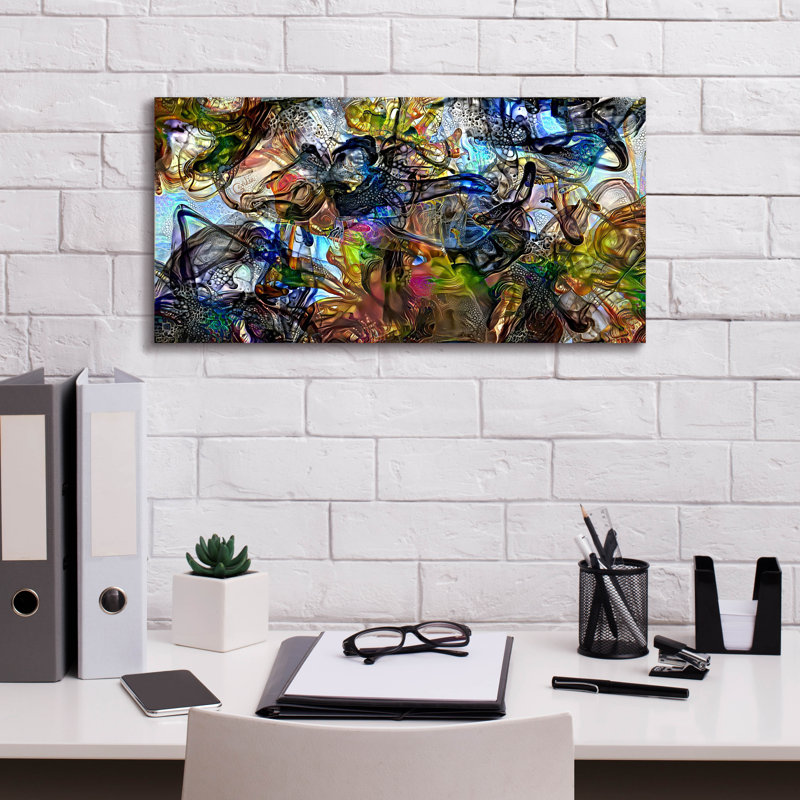  Art mural sur toile 24 "x 12" "domaine" par Pierre Gavidia