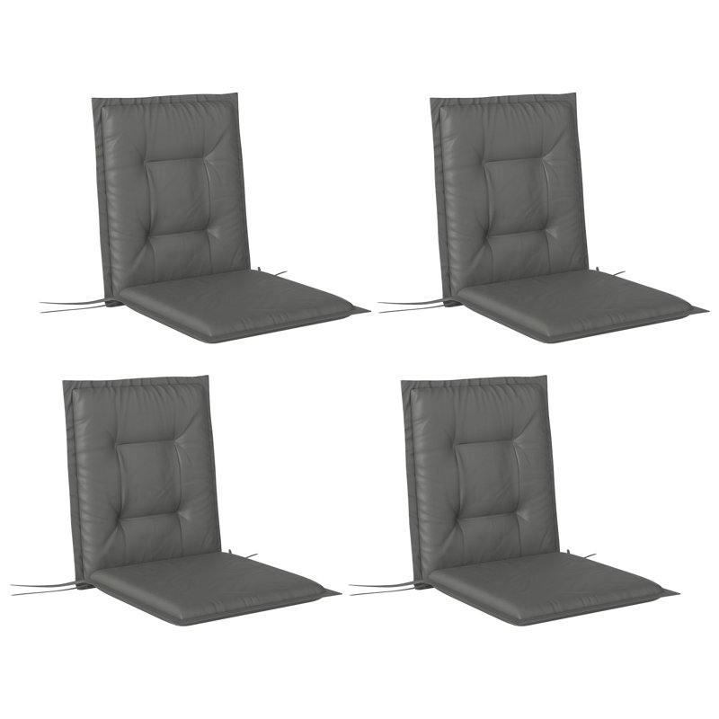 Outdoor Seat Cushion Set, Light Grey