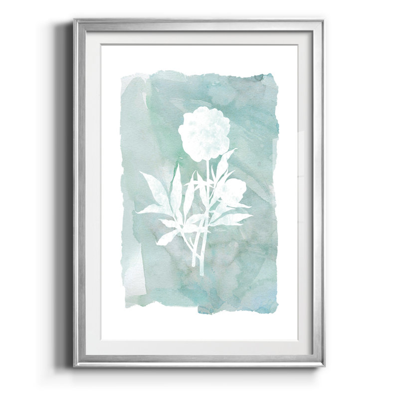 Silhouette Botanical I - Reproduction d'art graphique sur papier encadré, H 30,5 po x l 42,5 po x P 1,5 po, Argent