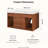 35.4" Modern Bathroom Single Vanity With Ceramic Sink, Rubbed Bronze Handles, 2 Drawers & Open Shelves, Walnut