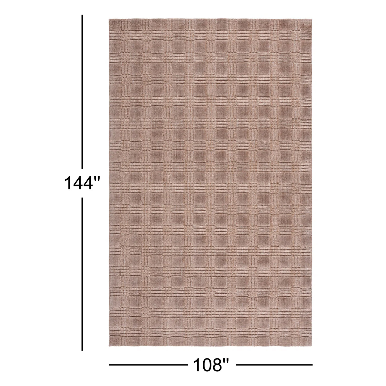 Hand-Loomed Plaid Performance Rug, Rectangle 9' x 12'