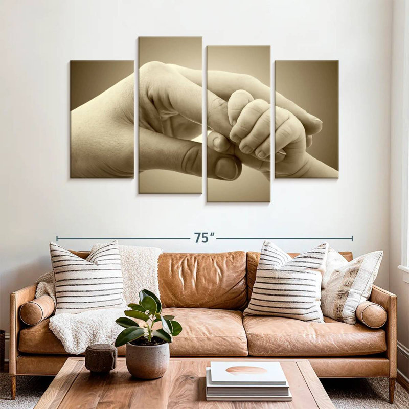 Leisha Mother And Child Hands, 42" H x 68" W