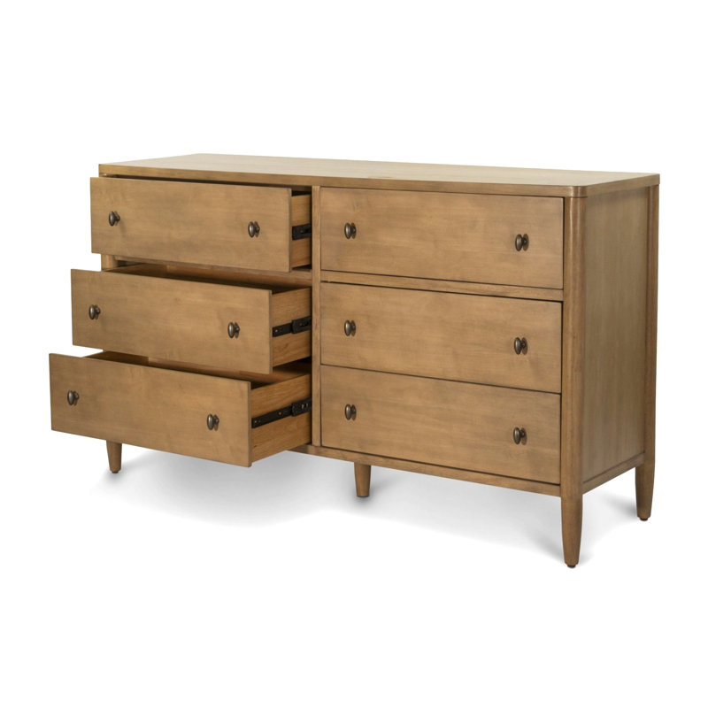 Commode 6 tiroirs Chatham - Finition érable chaud