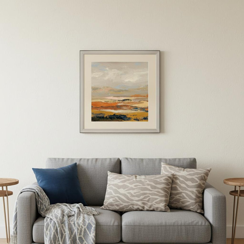 Warm Bay II, impression murale encadrée en argent