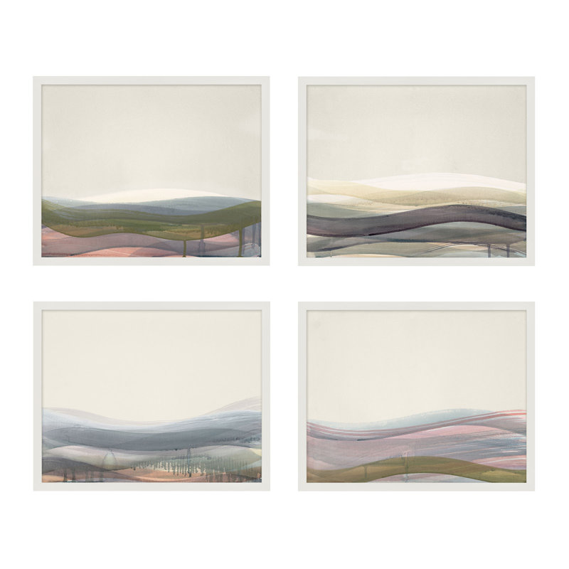 «Mauve» par Beth James, art mural encadré, Cadre blanc, L 20 po x H 16 po