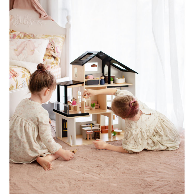 Tiny Land® Modern Family Dollhouse, Black