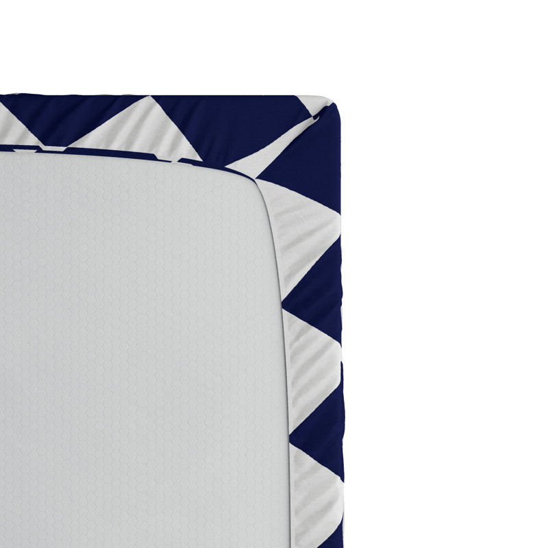 Microfiber Geometric Fitted Sheet, Twin Fitted Sheet