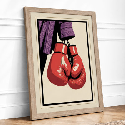 Boxing Gloves & Robe Vintage - Framed Print