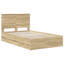  Bed Frame With Drawer Smoked Oak 120 X 200 Cm Engineer Wood-261313504-261313505