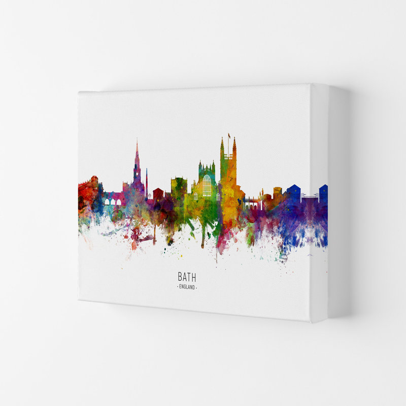 Bath England Skyline by Michael Tompsett - Print, Wrapped Canvas, 59.4cm H x 84cm W x 4cm D