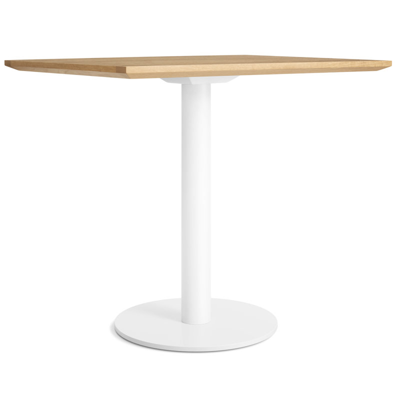 Easy Walnut Wood Dining Table, White Oak, Matte White