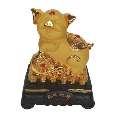 Figurine cochon Ru Yi pour l'année lunaire chinoise du cochon