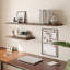  Tablette flottante de 12 po de profondeur, grande tablette murale 40 po x 12 po pour la cuisine, la salle de bain, le salon, noyer (paquet de 2)-868230019-870046223