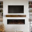 Modern Ember Boone Floating Wood Fireplace Mantel Shelf - 8 Inch Tall - With Clean Box Design-654364578-661493827