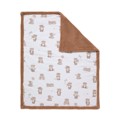 Jersey Sherpa Blanket - Cuddly Bear