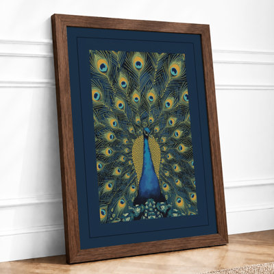 Peacock's Grand Display Boho - Framed Print