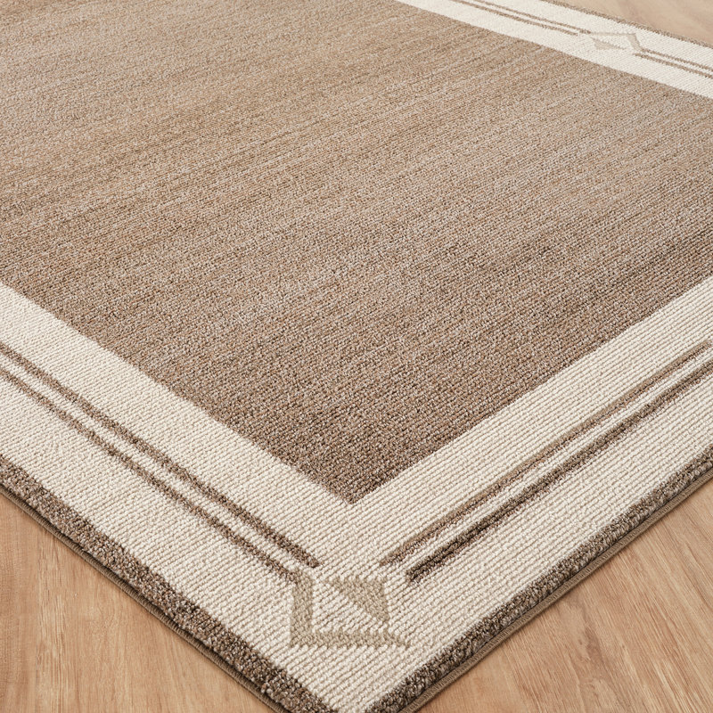 Fifth Avenue Gilded Border Rug, Brown,Off-White,Beige,Medium Gray, Rectangle 152 x 225 cm
