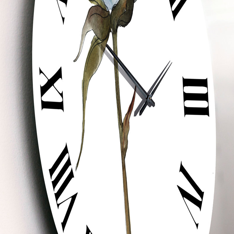 Fleur de coton rétro - horloge murale traditionnelle, Très petit