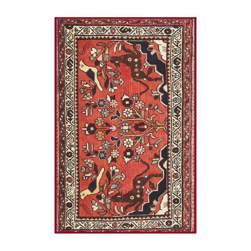 Tapis rouge à motif sud-ouest, Rectangle 2 pi x 3 pi